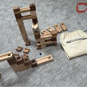 Wooden Marble Run Set for Kids